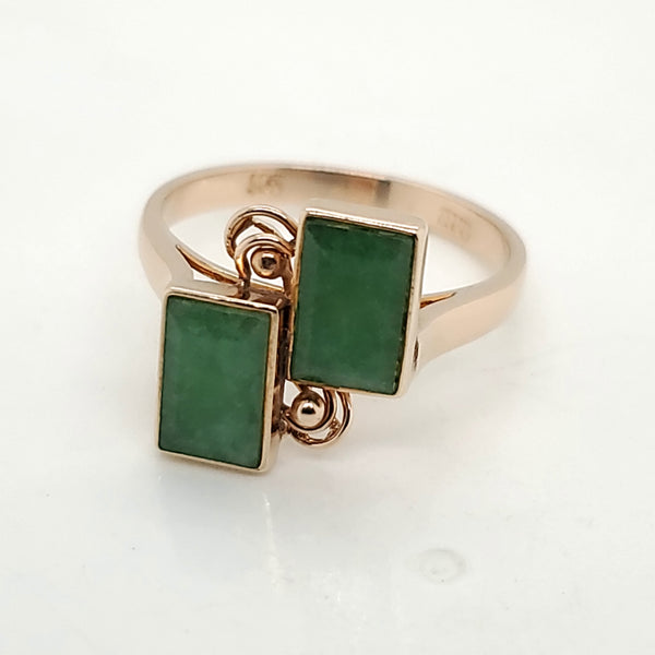 Vintage 14kt Yellow Gold Emerald Ring