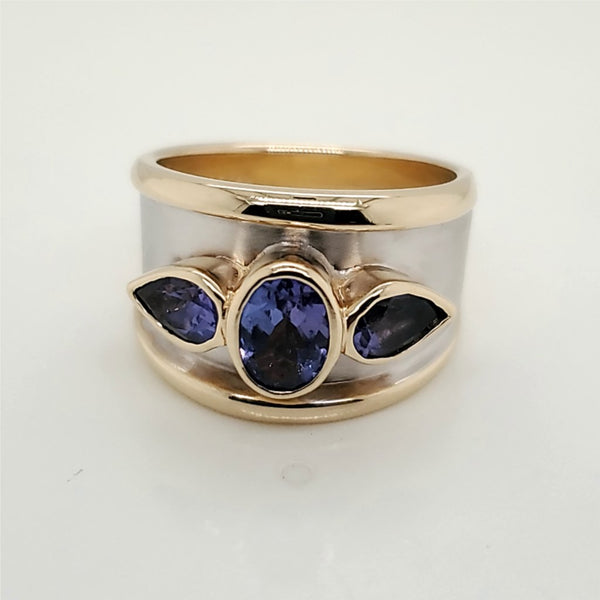 14kt Yellow and White Gold Tanzanite Ring