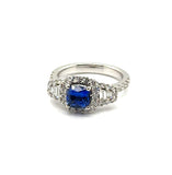 18Kt White Gold 2.64Ctw Sapphire And Diamond Ring