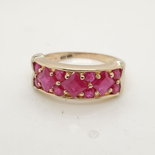 14kt Yellow Gold Ruby Band