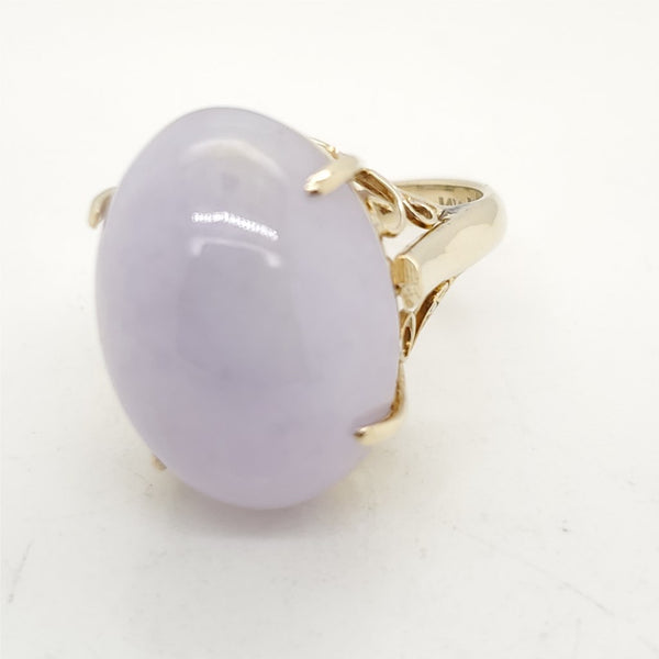14kt Yellow Gold Lavender Jade Ring