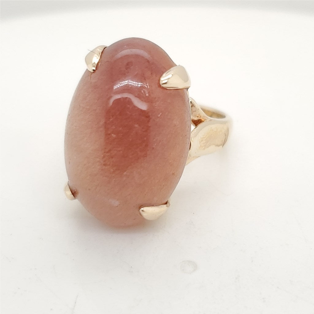 14kt Yellow Gold Red Rutilated Quartz Ring
