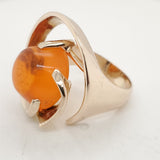 14kt Yellow Gold Mexican Fire Opal Ring