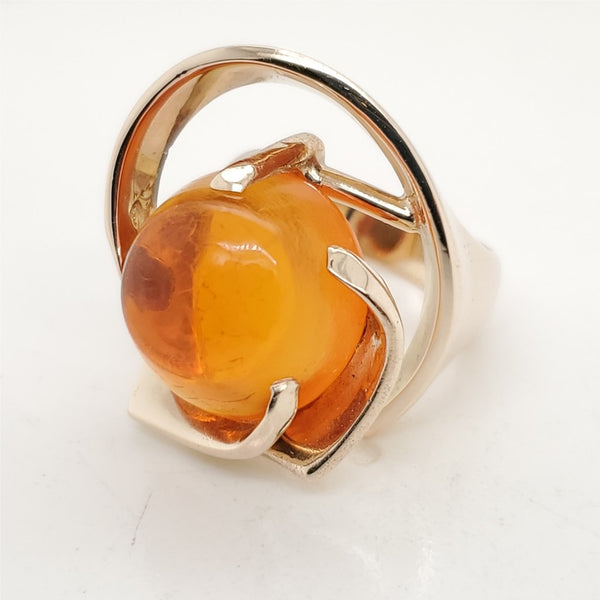 14kt Yellow Gold Mexican Fire Opal Ring