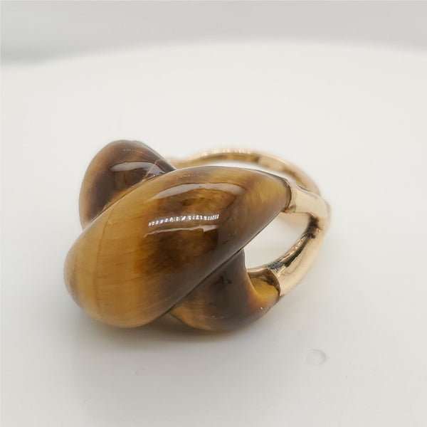 14kt Yellow Gold Tigers Eye Quartz Ring