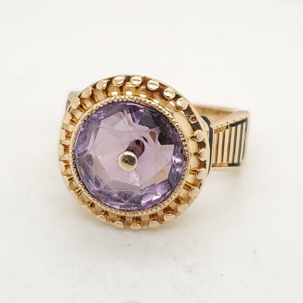 Antique Victorian 18kt Yellow Gold Amethyst Ring