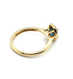 1.20 Carat 14Kt Yellow Gold Sapphire And Diamond Ring