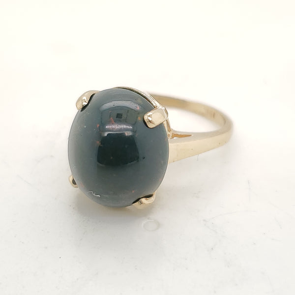 Vintage 14kt Yellow Gold Bloodstone Ring