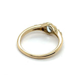 0.24 Cttw 14Kt Yellow Gold Aqu And Diamond Gemstone Ring