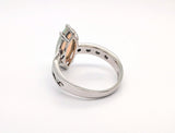 14K White Gold Opal and Diamond Ring