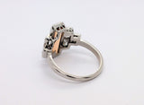 Platinum Imperial Topaz and Diamond Ring