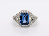 Platinum Cornflower Blue Ceylon Sapphire Ring