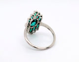 Platinum Art Deco-Inspired Fine Emerald Ring