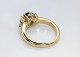 18K Yellow Gold Alexandrite and Diamond Ring