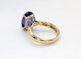 14K Yellow Gold Tanzanite and Diamond Ring