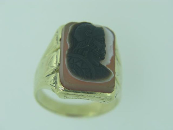 Vintage Mens 14Kt Gold Intaglio  Ring