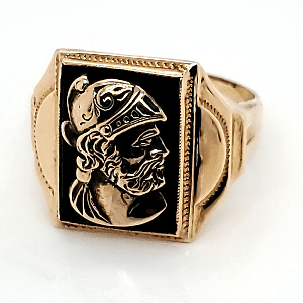 Vintage mid-century mens intaglio ring