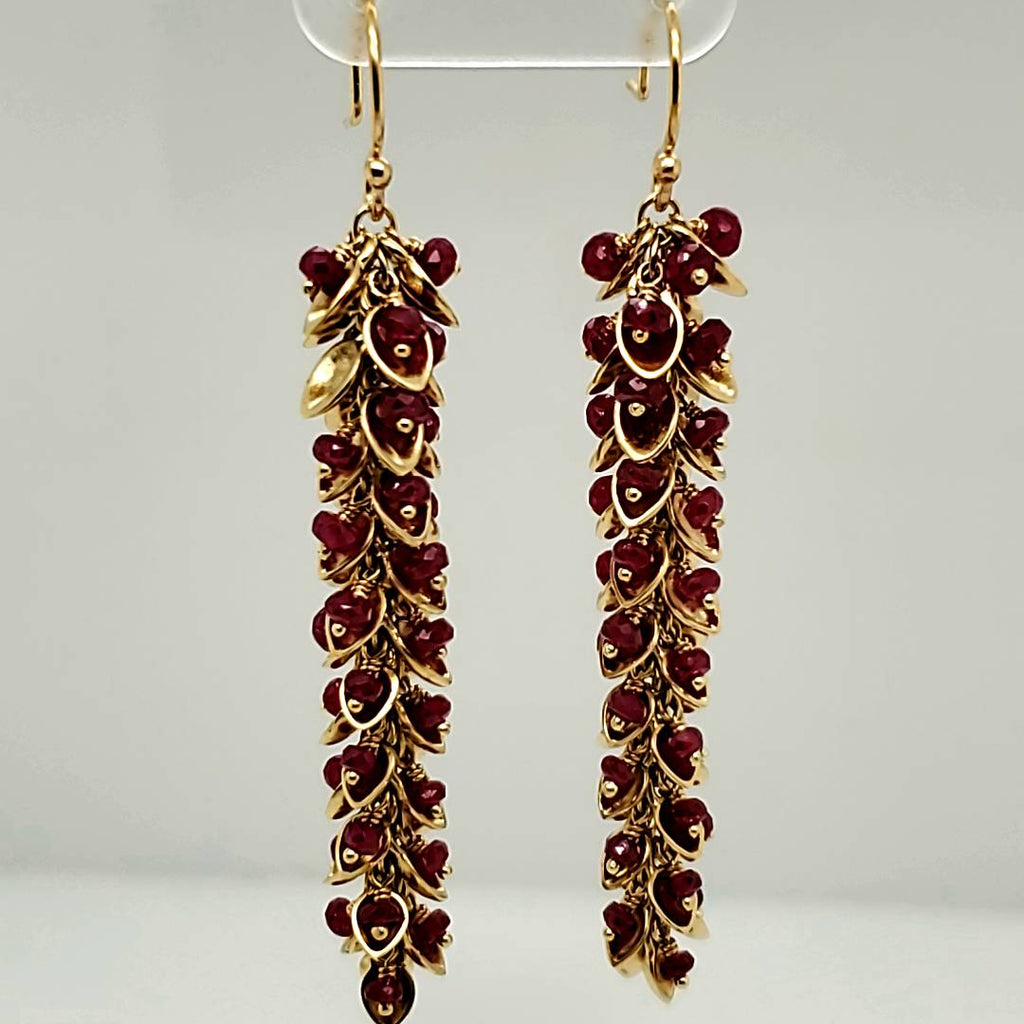 18kt Yellow Gold and Ruby Earrings