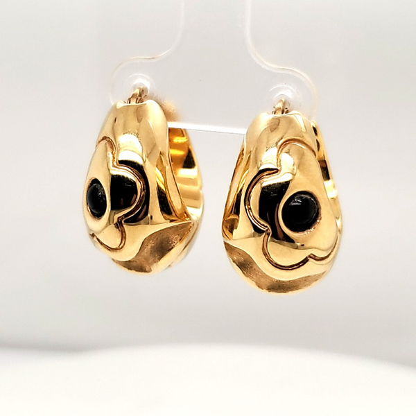 Vintage 14kt Yellow Gold and Sapphire Earrings