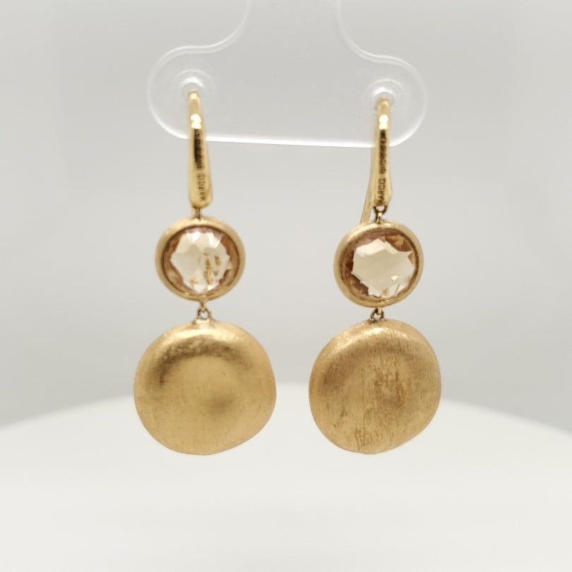 Marco Bicego 18Kt Yellow Gold Citrine Drop Earrings