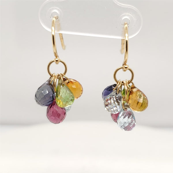 Pre - Owned Tiffany & Co. 18kt Yellow Gold Ruby and Diamond Earrings