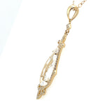 Yellow Gold 2.52 Carat White Topaz And Diamond Necklace