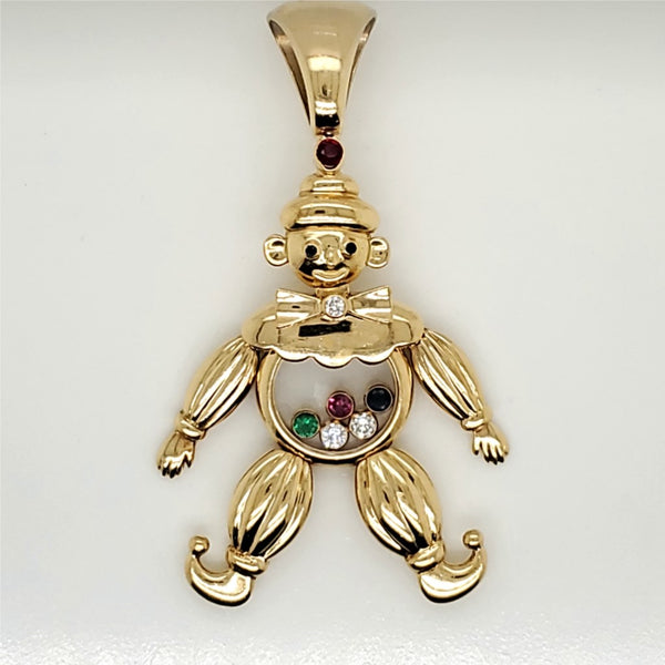 Chopard 18kt Yellow Gold Happy Diamond Clown Pendant