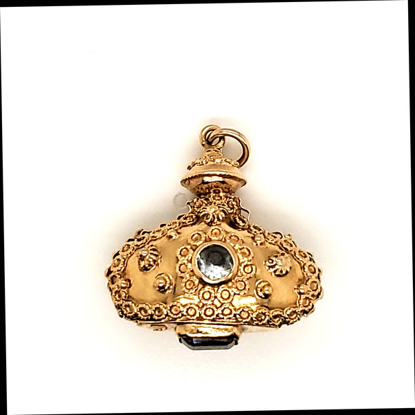 18kt Yellow Gold Etruscan Revival Fob Pendant Charm
