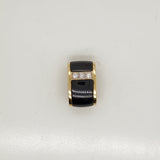 14kt Yellow Gold Onyx and Diamond Enhancer Pendant