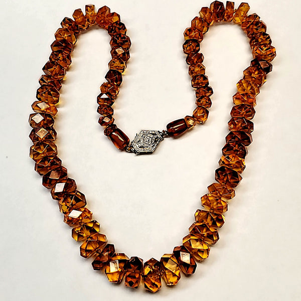 14kt Yellow Gold Graduated Amber Necklace