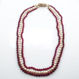 14kt Yellow Gold Ruby and Pearl Neckalce