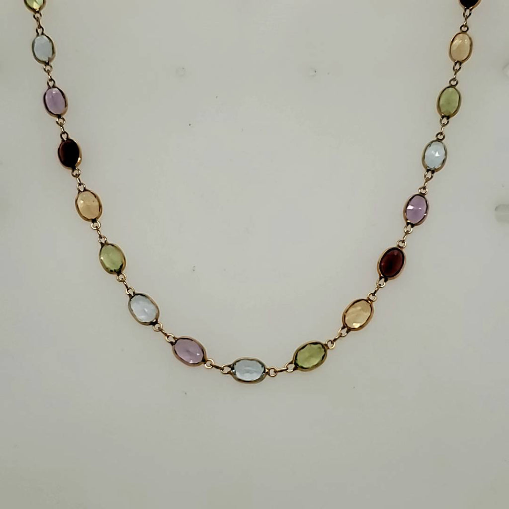 14kt Yellow Gold Semi Precious Gemstone Necklace