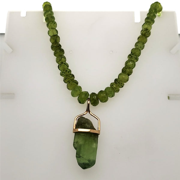 14kt Yellow Gold Peridot Necklace