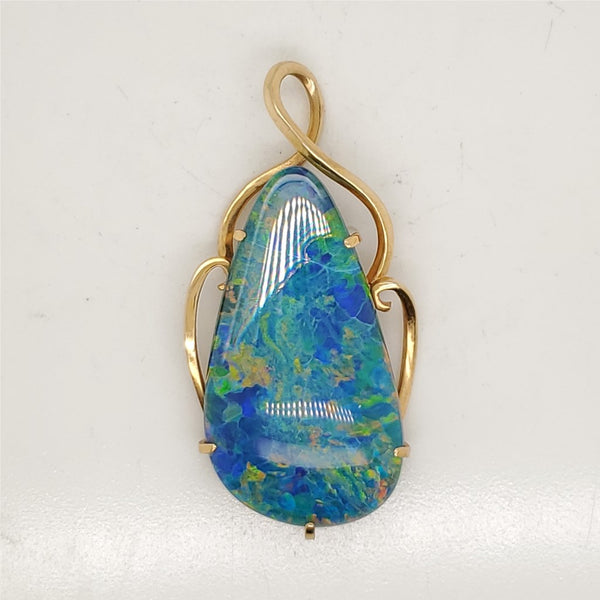 14kt Yellow Gold Opal Triplet Pendant