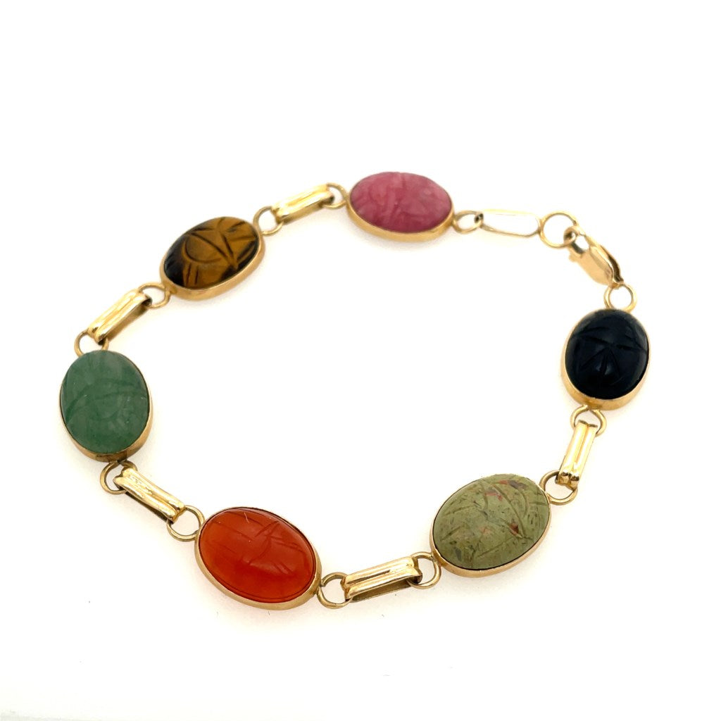 Vintage 14Kt Gold Scarab Bracelet