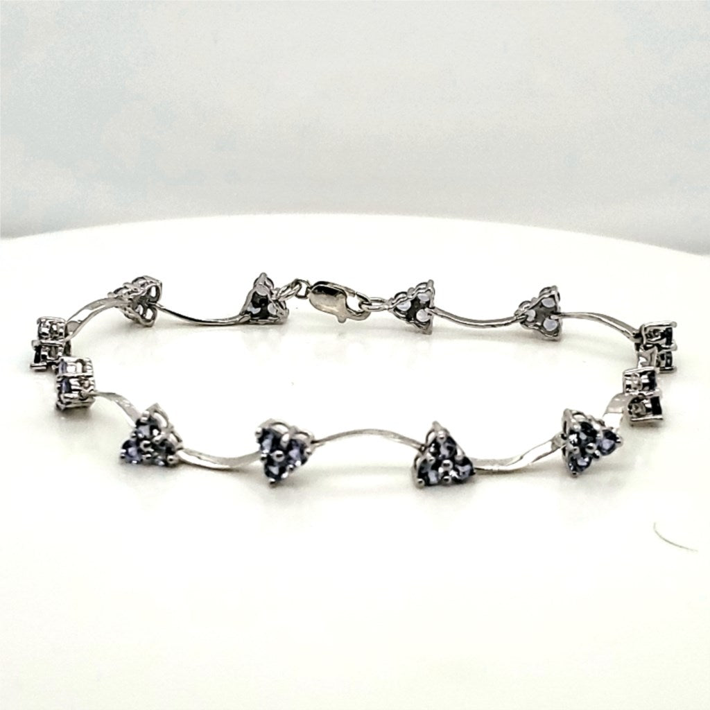 14kt White Gold Tanzanite Bracelet