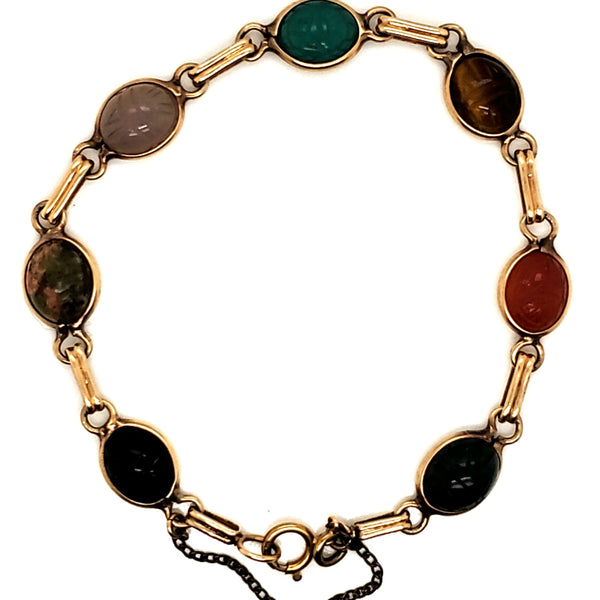 Vintage 14Kt Gold Scarab Bracelet