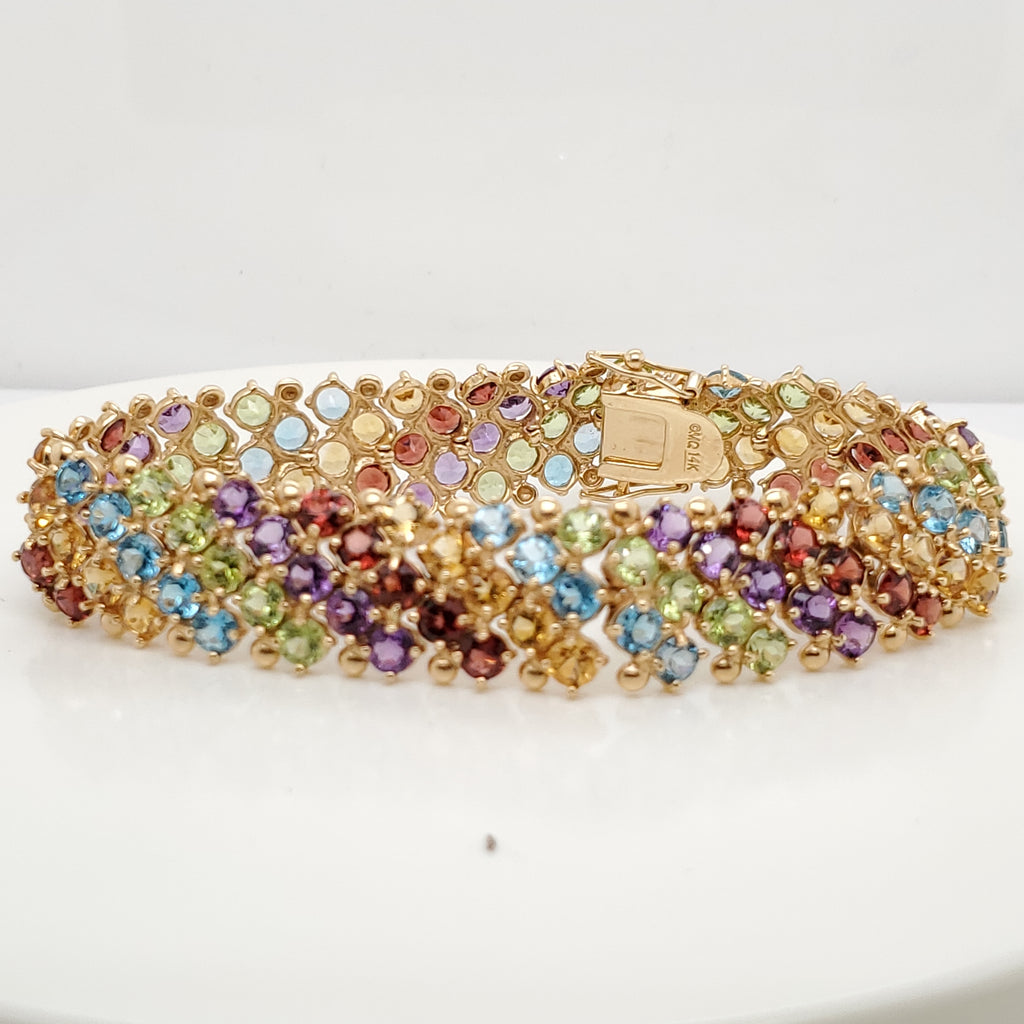14kt Yellow Gold Gemstone Bracelet