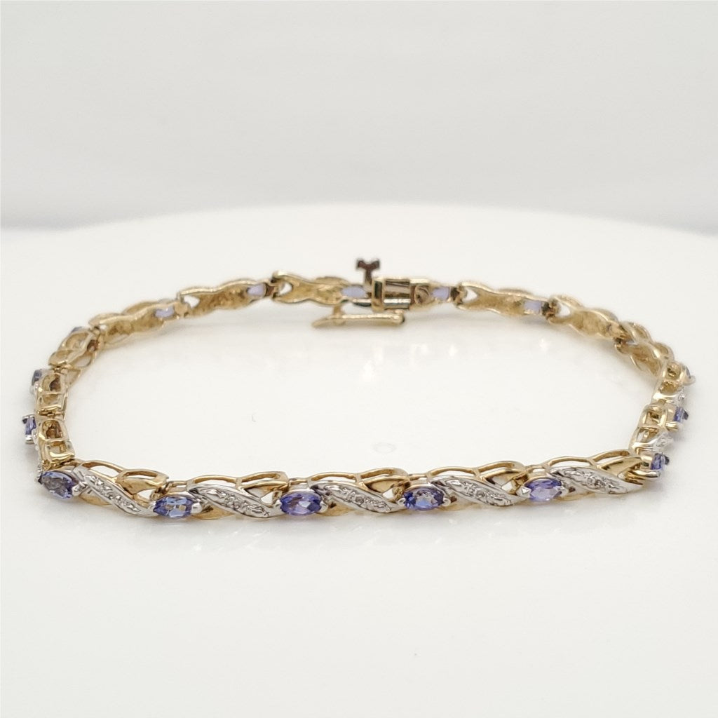 10kt Yellow Gold Tanzanite Bracelet