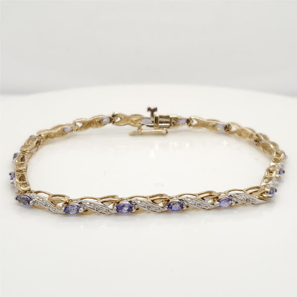 10kt Yellow Gold Tanzanite Bracelet