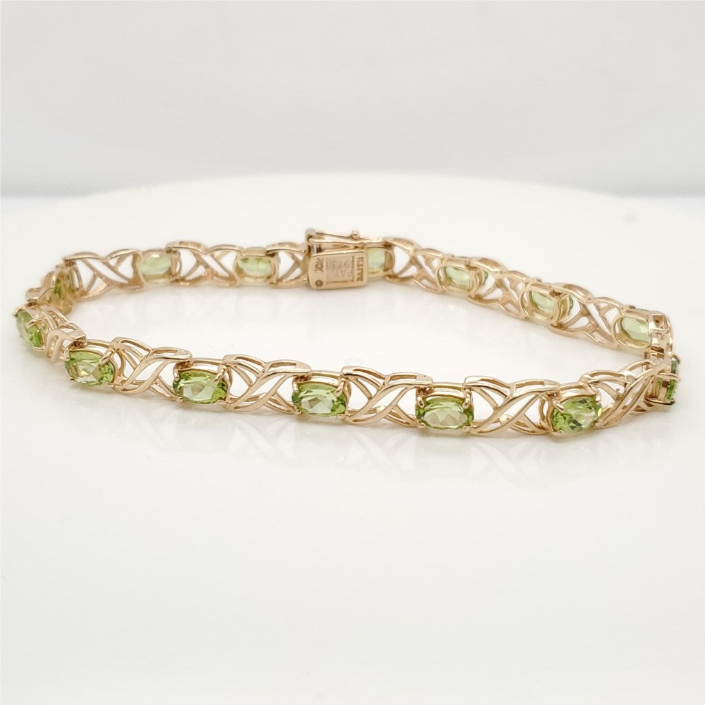10kt Yellow Gold Peridot Bracelet