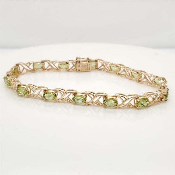 10kt Yellow Gold Peridot Bracelet