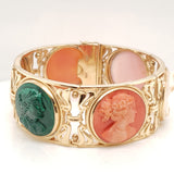 Vinage 14kt Yellow Gold Cameo Bracelet