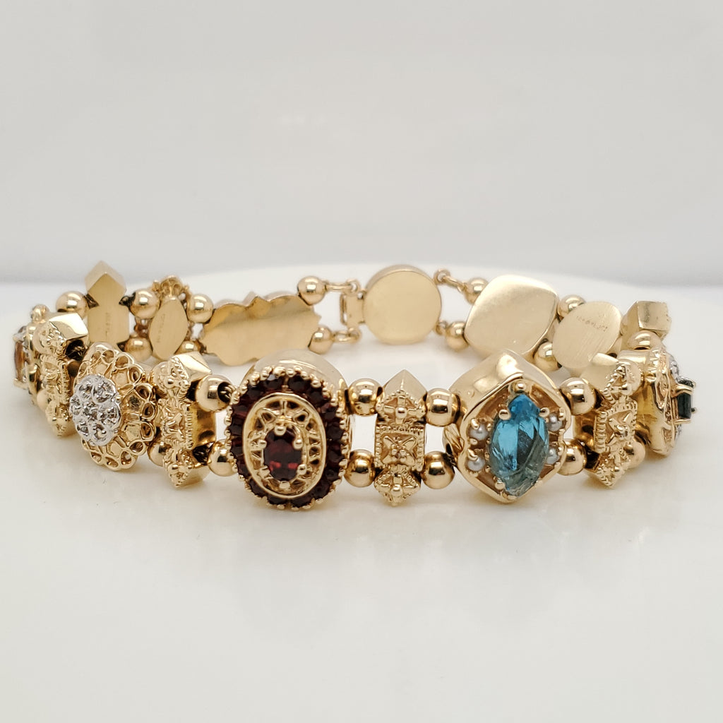 14Kt Yellow Gold Full Slide Bracelet