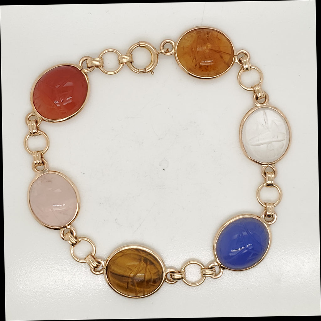 Vintage 14Kt Gold Scarab Bracelet
