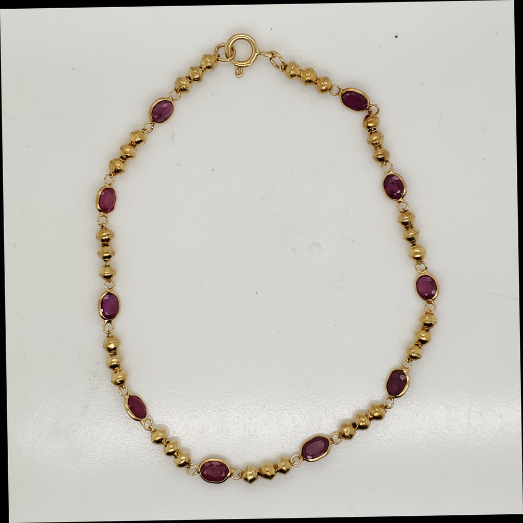 18kt Yellow Gold Ruby Bracelet