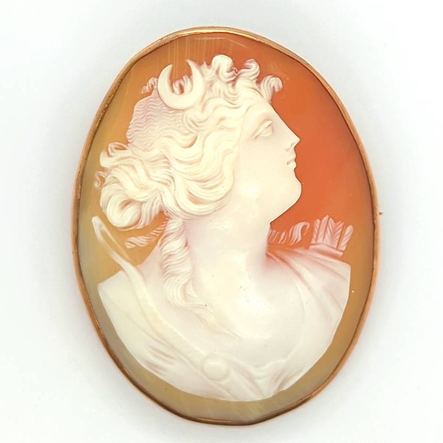 Victorian Carved Shell Cameo 51X40mm 19.1Grs