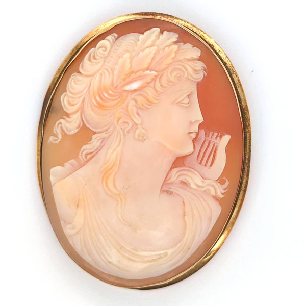 Estate Shell Cameo Brooch/Pendant