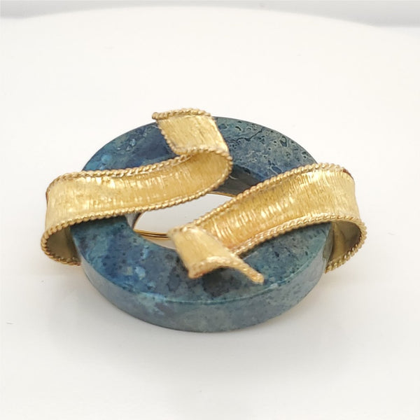 Vintage 18kt Yellow Gold Brooch