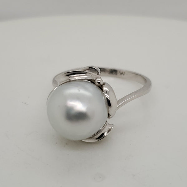 14kt White Gold South sea Pearl Ring